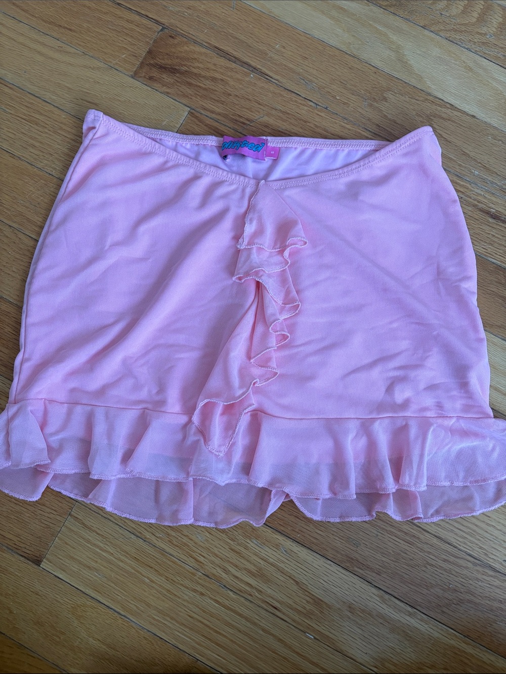 Edikted Light Pink Ruffle Mini Skirt